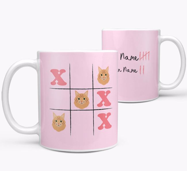 Noughts and Crosses: Personalised {breedCommonName} Mug